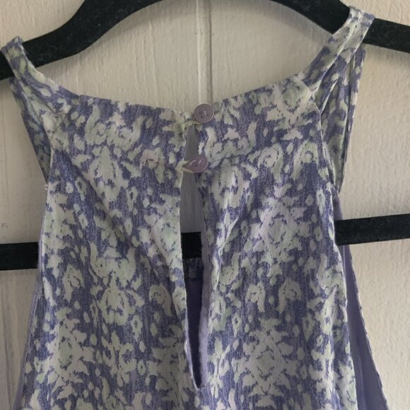 Halter Dress in Light Lavender Floral. Rouched Neckline for interest Fully lined - Picture 5 of 8